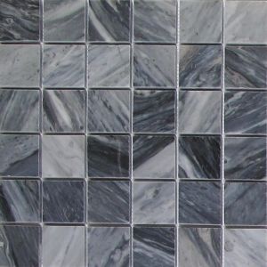 2 in. x 2 in. Bardiglio Polished Marble Mosaic Tile | Floor | Wall | Accent | Backsplash | Shower