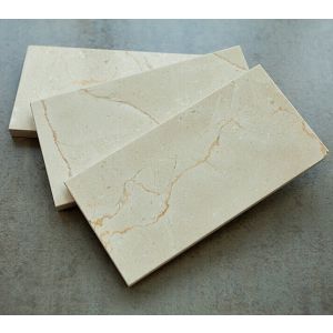 3 in. x 6 in. Crema Marfil Subway Polished Marble Tile | Wall | Backsplash | Bathroom | Kitchen | Shower | Natural Stone