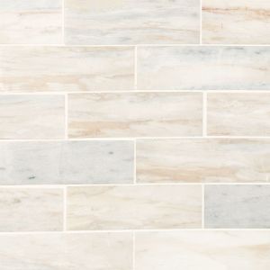 Angora 2 in. x 6 in. Beige Marble Polished Subway Tile | Wall | Floor | Backsplash | Shower | Fireplace | Kitchen | Bathroom | Countertop