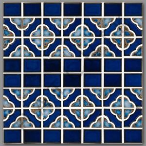 Aqua Terra Blue Glazed Porcelain Mosaic Tile for Pool, Wall and Backsplash