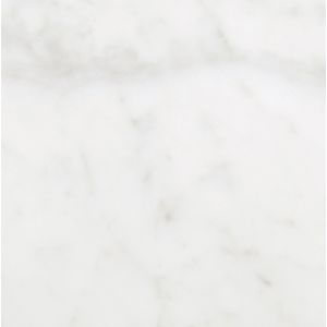 18" x 18" Bianco White Carrara Marble Honed Tile | Wall | Floor |
