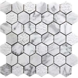 Bianco Carrara Marble White Hexagon Mosaic Tile