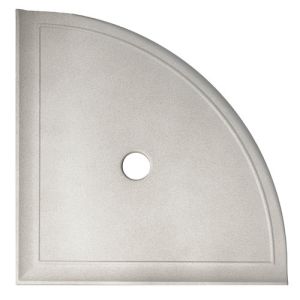 9-1/8" Daltile Grey Cast Stone Large Corner Shelf with Flat Back- Bathroom Accessories