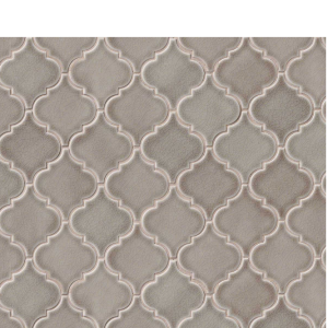 Dove Gray Arabesque Lantern Mosaic Tile