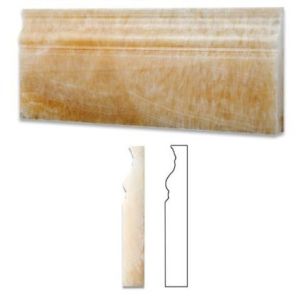 5x12 Honey Onyx Baseboard Tile Wall Trim