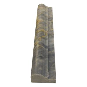 2 in. x 12 in. Forest Grey Marble Polished Chair Rail Molding