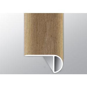 Andover Hatfield Brown Vinyl Overlapping Stair Nose 94" Trim
