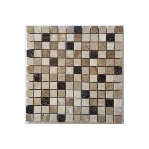 Spanish Emperador Blend 1X1 Polished Marble Mosaic Tile
