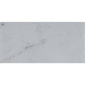 Italian White Carrara 4" x 12" Subway Polished Marble Tile for Wall and Floor