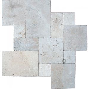 Tuscany Beige French Pattern Tumbled Paver Tile for Driveway and Pool Deck 