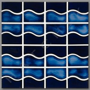 Water Side Royal Blue Glossy Glazed Porcelain Mosaic Tile for Pool, Wall and Backsplash