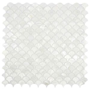 Mother of Pearl White Fish Scale Shell Mosaic Tile